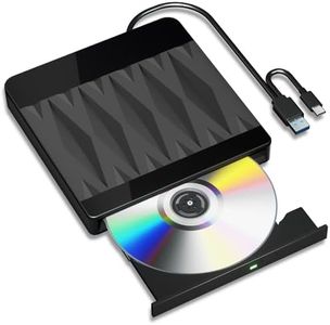 Taopjwr External Blu Ray Drive, Blu Ray Burner Support 50G Disc Read/Write, External Blueray/DVD Drive for PC, External Blu Ray Drive for Windows MacOS Linux Laptop Desktop