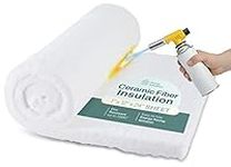 Home Intuition - 12" x 24" Ceramic Fiber Insulation Blanket Sheet 1" Thick, Fire Rated 2500F Fireproof Insulation Blanket for Oven, Fireplace, Furnace, Gas Forge, Boiler, Pipe, & Dishwasher