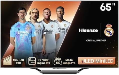 Hisense 65U7NQ - Mini-LED TV, 65 Pulgadas, con Quantum Dot Colour, Modo Juego de 144Hz VRR 240 fps, Full Array Local Dimming, Procesador Hi-View Engine,Dolby Vision IQ & Dolby Atmos (Nuevo 2024)