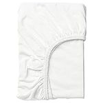 Ikea Len Fitted Baby Crib Sheet, 28" x 63", White