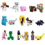 VaLbeL16pcs Mine-craft Party Cake Toppers,Mini PVC Toys Mine-craft Birthday Party Supplies Decorations for Boys Girls