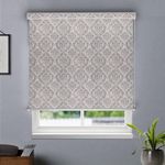 HIPPO Printed Blackout Indoor Roller Blinds for Windows Royal-Wall Design Rolling Curtains Corded Roll Up and Down Blind for Home Office (4X5 FT)