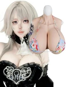 kikookikoo Silicone Breastplate for Crossdressers Bigger Fake Breast forms S/Z plus Cup for Transgender Drag Queen cosplay (White, S-plus)
