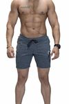 omtex Casual Sports Shorts with 4 Ways Stretch for Extreme Comfort for Men - Grey - Large