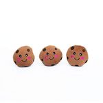 ZippyPaws - Burrows Replacement Miniz Cookies 3-Pack - Plush Refills for Interactive Dog Toys for Boredom - Hide and Seek Dog Toys and Puppy Toys, Colorful Squeaky Dog Toys for Small and Medium Dogs