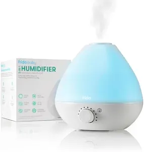 Frida Baby 3-in-1 Cool Mist Humidifier for Baby with Diffuser + Nightlight, Baby Humidifier for Bedroom, Nursery + Large Rooms, Quiet, Auto Shut Off, Runs +24hrs