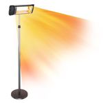 Westinghouse Outdoor Electric Patio Heater, Adjustable Height, Dust & Water Resistant, Auto Shut Off Tip Over Switch & Overheat Protection, Freestanding Infrared Heater for Backyard, Deck, & More