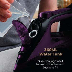 Tower CeraGlide Cordless Steam Iron – Purple
