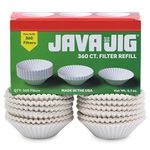 Genuine JavaJig Brand Single Serve Replacement Coffee Filters (360 Count) for use in JavaJig Reusable Refillable k Cup for Keurig Single Serve Coffee Makers