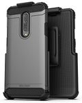 Encased Scorpio for OnePlus 7 Pro Belt Clip Holster Case Ultra Protective Tough Grip Cover with Holder One Plus 7 Pro - Gunmetal Grey