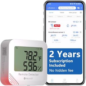 FALA IOT 4G Cellular Temperature & Humidity Monitor, RV Pet Safety Temp Humidity Monitoring System, Remote Power Outage Sensor for Car, Camper, Greenhouse, Freezer, 2 Years Subscription Included