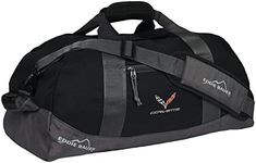 C7 Corvette Eddie Bauer Duffle Bag with Cross Flags Logo, Black