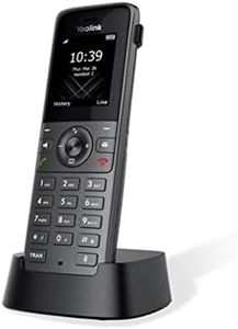 Yealink W73H IP-DECT Handset Phone with Colour Display 1.8 Inch, Docking Station and Power Supply, Space Grey