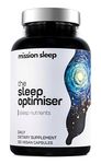 The Sleep Optimiser - Nutrients-Based Sleep Supplement with L Theanine, Apigenin, Zinc, Magnesium for Sleep - Non Melatonin Tablets for Sleeping, ZMA Supplements for Men Women, Sleep Aids for Adults