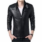 Customer Is The King Men's Biker Jacket (CustomerIsTheKing_CITK_25_S_Shinny Black_Small)