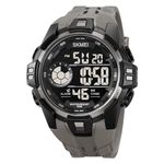 findtime Mens Sports Watch Digital Watches for Men 50M Waterproof Watches Mens Digital Watch for Outdoor Sports with LED Backlight/Alarm/Stopwatch, Grey