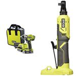 Ryobi R18IW3-120S 18V ONE+ Cordless 3 Speed Impact Wrench Starter Kit (1 x 2.0Ah) & ONE+ Cordless 3/8" Ratchet Wrench (Bare Tool)