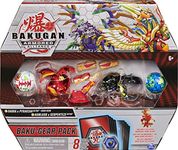 Bakugan Baku-Gear 4-Pack, Fused Sabra x Pyravian Ultra with Baku-Gear and Howlkor x Serpenteze Ultra Collectible Action Figures