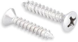 Bolt Dropper #6 x 3/4" Oval Head Phillips Wood Screws (100 pcs) - 18-8 (304) Stainless Steel Machine Screws - Type A Point, Rust-Resistant for Deck, Exterior, Roof - 0.75x0.17x0.20 Inch - Plain Finish