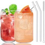 Drinking Glasses with Glass Straw 2