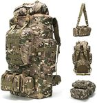 HongXingHai 100L Camping Hiking Backpack,Molle military Tactical rucksack backpack,Waterproof Lightweight Hiking Backpack, Cp Camo, Large, Hiking-daypacks