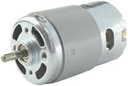 CONQUERALL 895 DC Motor 12V 9000RPM / 24V 18000RPM Large Torque High Power Electronic Component Motor Double Ball Bearing Long Service Life for DIY Parts