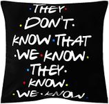 Pillow Case,Black Home Decor Polyester Sofa Friends TV Show Pillow Covers Pillow Cases Cushion Cover,Birthday Gifts for Women(7)