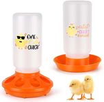 ‎Tgeyd Chick Feeder and Waterer Kit - Chicken Coop Accessories for Baby Chicks - 1 L Automatic Chicken Feeder and Waterer Set | Duck Feeder | Quail Feeder - Chick Brooder Starter Kit