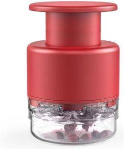 UCMORX Cherry Pitter Multi 7-IN-1 Stainless Steel Cherry Pitter Tool Cherries Corer Making Cherry Jam (Red)