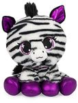 P.Lushes Designer Fashion Pets Alexia Zara Zebra Stuffed Animal, Black/White, 6”