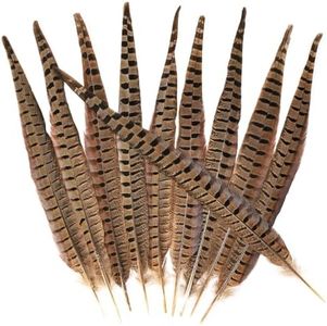 THARAHT 24pcs Male Ringneck Pheasant Tails Feathers Natural Feathers 16-18inch 40-45cm for Crafts Home Wedding Party Performance DIY Decoration Male Pheasant Feathers