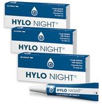 HYLO Night - 3 Pack - Preservative and Phosphate Free Eye Ointment - Soothes Dry Eyes at Night While Sleeping - 3x5g