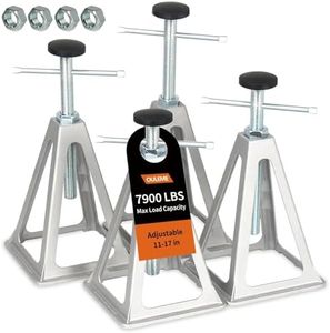 OULEME RV Stabilizer Jacks, 7900 lbs Capacity, Stack Jack Stands for RV Camper Travel Trailer, Support up to 7900 Lbs, with Additional Screw Nuts and Cushion Rubber Mats - 4 Pack