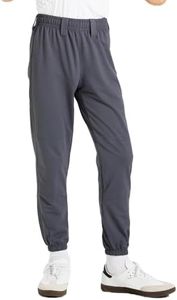 DEVOROPA 2T/3T/4T/5T to Youth Boys Track Pants Toddler Softball Pants Kids Girls Baseball Pants with Pockets Dark Grey 3T