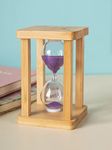 Market 99 Sand Timer | Hour Glass, for Home Decor | Purple | MDF | Hour Glass Clock Home Decor Ideal for Exercise | Tea Making | Study Table Decor | Antique