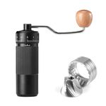 Suvykep Manual Coffee Grinder, 6 Star Conical Burr, Premium Stainless Steel Hand Coffee Grinder with Adjustable Settings, Perfect for Home, Office, and Camping (Black)