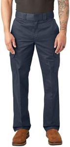 Dickies Men's Relaxed Straight-fit Cargo Work Pant, Dark Navy, 34W x 32L