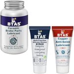BTAS Brake Synthetic Ceramic Grease 8 oz & Dielectric Grease Automotive 1 oz & Copper Anti-Seize Thread Lubricant 1 oz