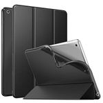 MoKo Case for New iPad 9th/8th/7th Gen Case (2021/2020/2019), Soft TPU Translucent Frosted Back Cover Slim Shell Protective Case with Stand for iPad 10.2 inch,Auto Wake/Sleep,Black