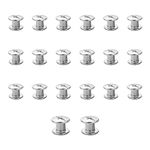 JJWNMLL 20 Sets Chicago Screw Posts, Rivet Chicago Binding Screws, Metal Rivet Replacement Repair for Bags, Collar, Harness, Luggage, Purse, Dog Lead, Backpack, Belt