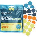 Cliganic Mosquito Patches - Stickers for Adults and Kids, DEET Free Repellent