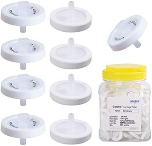 COBETTER 100 Pack Syringe Filter Nylon Lab Filters 0.2μm Pore Size 25mm Diameter Hydrophilic Filtration Non-sterile White