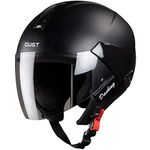 Steelbird SB-33 7Wings Gust Dashing ISI Certified Open Face Helmet (Medium 580 MM, Dashing Black with Clear Visor)