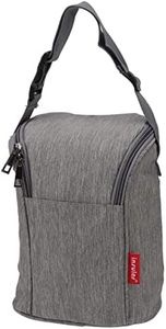 Garosa Insulated Baby Bottle Bag Breastmilk Bag Leak Proof Bottle Storage Bag Waterproof Nylon Insulation Tote Pouch Reusable Large Capacity for Nursing Mom Daycare (Gray)