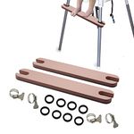 High Chair Footrest Compatible with IKEA Antilop - 2 Pack Footrest High Chair Accessories, Smoothed Edges, Adjustable Height and Non Slip Metal Clamps (Pink)