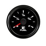 KAOLALI Fuel Gauge, Fuel Level Meter 52mm 0-190ohm 240-33ohm LED Digital Fuel Level Indicators 1/2 E-F 3/4E-F