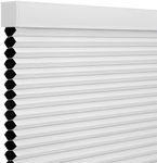 Changshade Blackout Blinds, Cordless Cellular Shades, 1 Inch Blackout Shades, Room Darkening Blinds, Pull Down Window Shades, Easy to Install Honeycomb Window Blinds for Home&Office, White