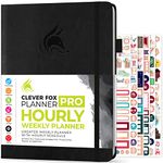 Clever Fox Planner PRO Schedule – Undated Weekly & Monthly Life Planner with Time Slots, Appointment Book & Daily Organizer, A4 (Black)