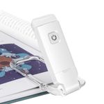 One94Store Book Lamp for Students, USB Rechargeable LED Study Light, 3 Brightness & Color Modes, Clip-On, Portable & Eye-Friendly (White)