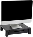 Mind Reader 'Harmonize ' Adjustable Plastic Monitor Stand with Drawer, Black